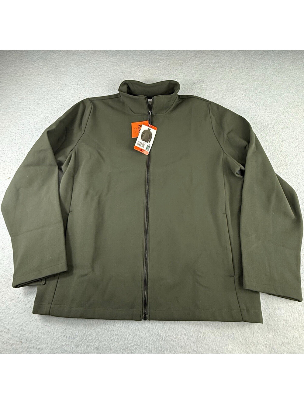 32 Degrees Heat Men's Green Full Zip Stand-Up Collar Jacket, Size 2XL